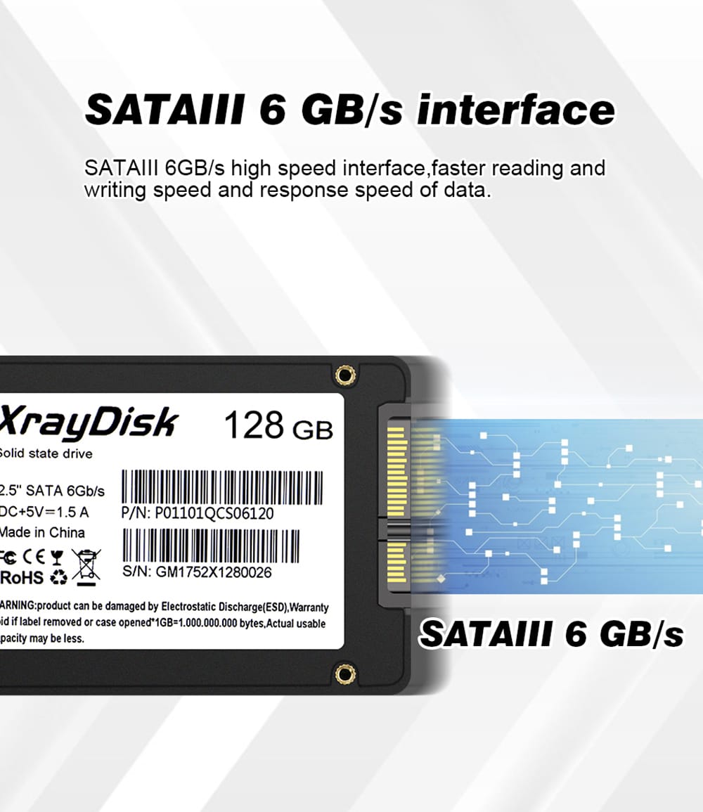 Xraydisk Sata3 Ssd 60GB 128GB 240GB 120GB 256GB 480GB 500gb 1TB Hdd 2.5 Hard Disk Disc  2.5 " Internal Solid State Drive