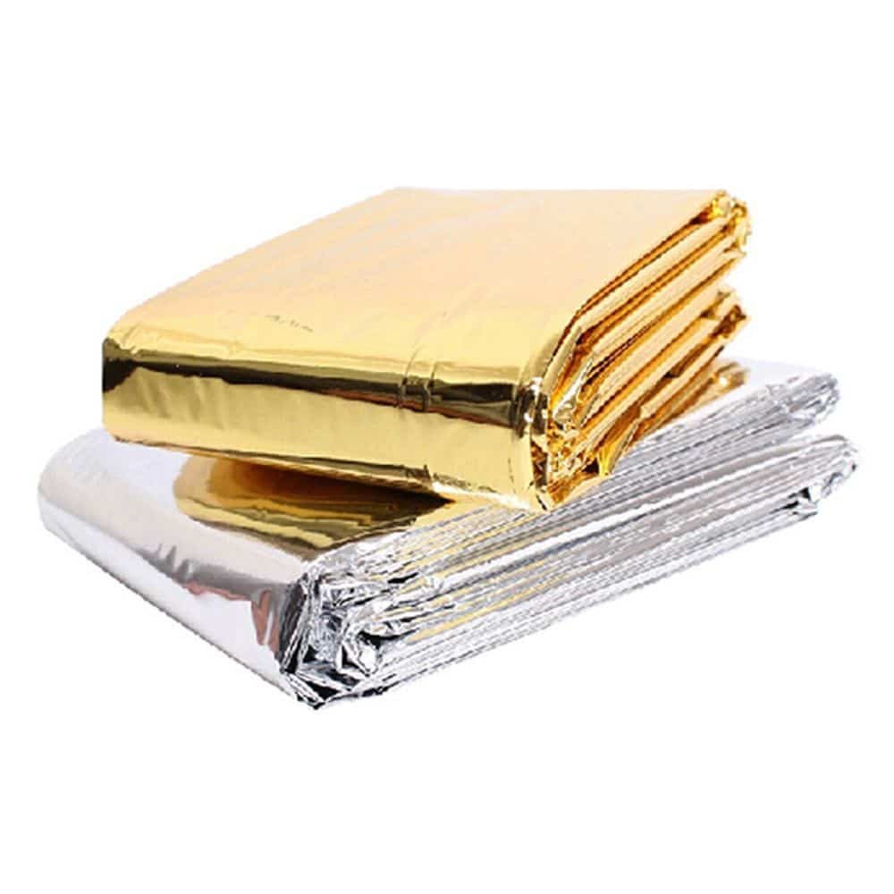 Emergency Blanket Outdoor Survival First Aid Military Rescue Kit Windproof  Waterproof Foil Thermal Blanket for Camping Hiking