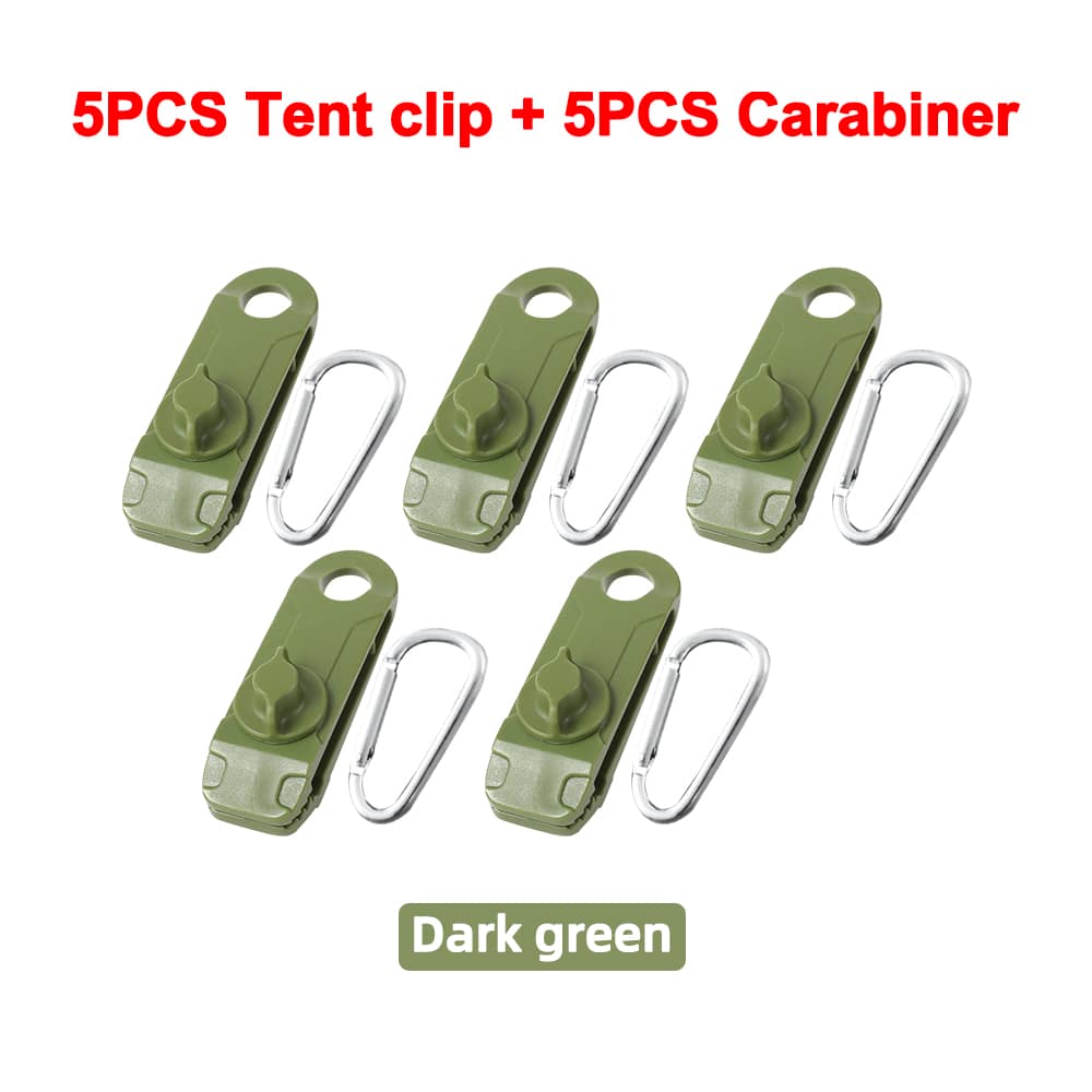 5/8/10 PCS Tarpaulin Clip Tent Canopy Clip Buckle Outdoor Wind Rope Clamps Reusable Awning Mountaineering Camping Accessories