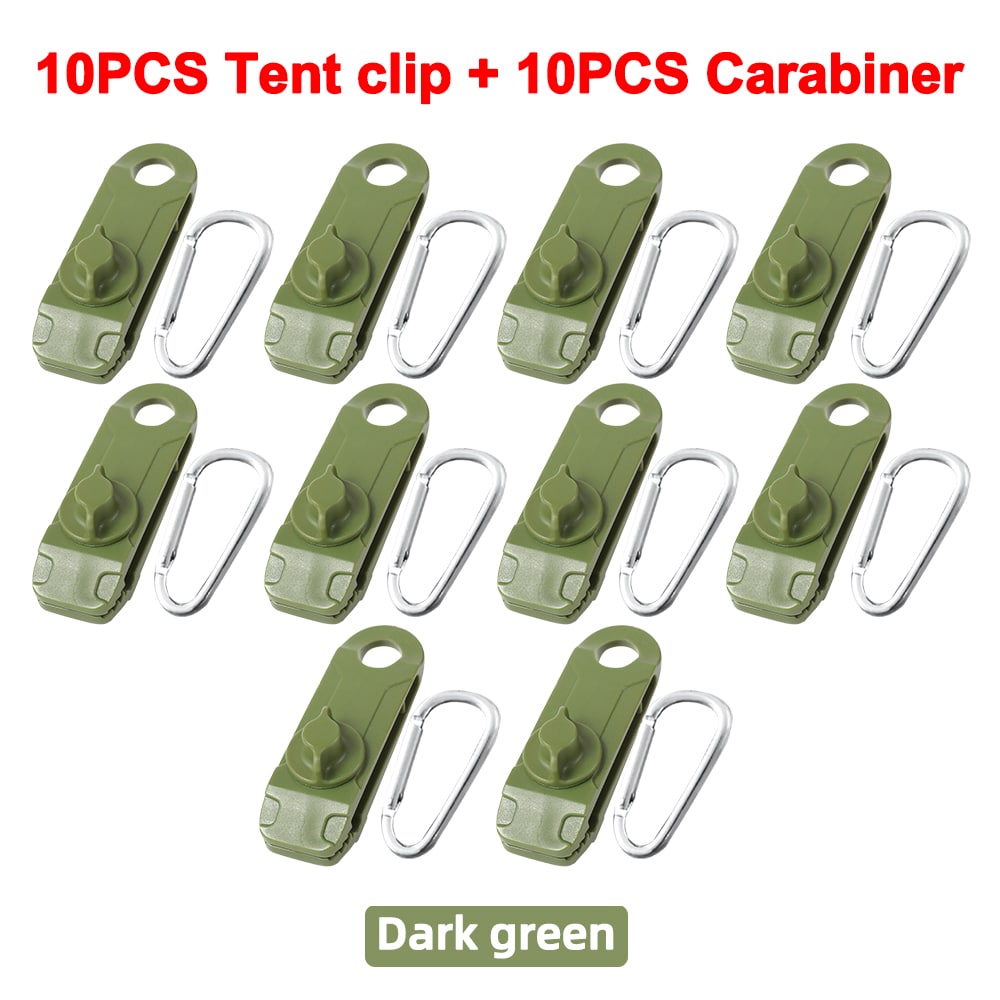 5/8/10 PCS Tarpaulin Clip Tent Canopy Clip Buckle Outdoor Wind Rope Clamps Reusable Awning Mountaineering Camping Accessories