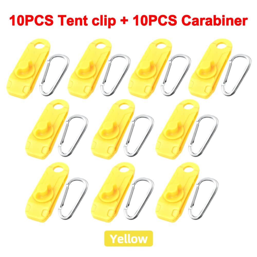 5/8/10 PCS Tarpaulin Clip Tent Canopy Clip Buckle Outdoor Wind Rope Clamps Reusable Awning Mountaineering Camping Accessories