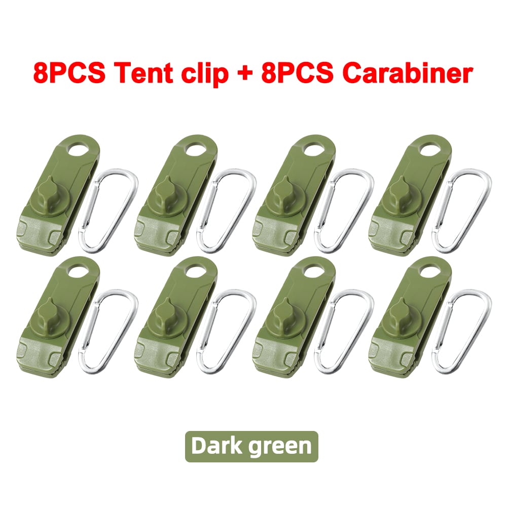 5/8/10 PCS Tarpaulin Clip Tent Canopy Clip Buckle Outdoor Wind Rope Clamps Reusable Awning Mountaineering Camping Accessories