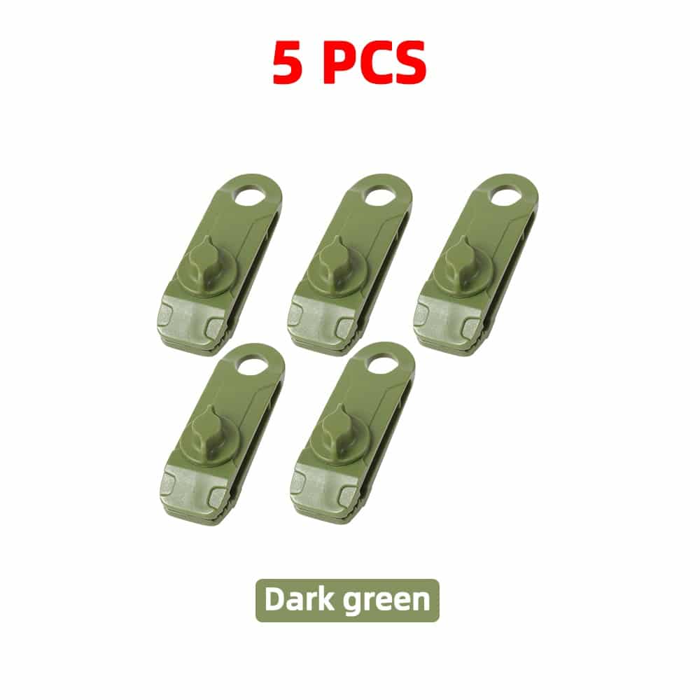 5/8/10 PCS Tarpaulin Clip Tent Canopy Clip Buckle Outdoor Wind Rope Clamps Reusable Awning Mountaineering Camping Accessories