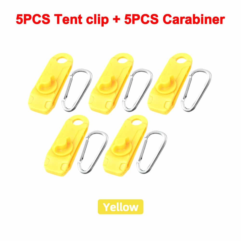 5/8/10 PCS Tarpaulin Clip Tent Canopy Clip Buckle Outdoor Wind Rope Clamps Reusable Awning Mountaineering Camping Accessories