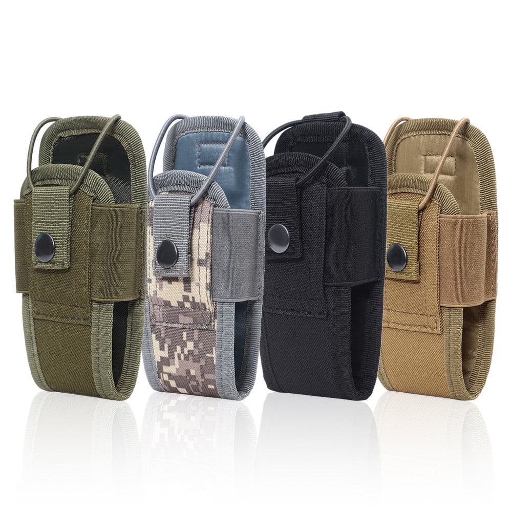 1000D Tactical Molle Radio Walkie Talkie Pouch Waist Bag Holder Pocket Portable Interphone Holster Carry Bag for Hunting Camping